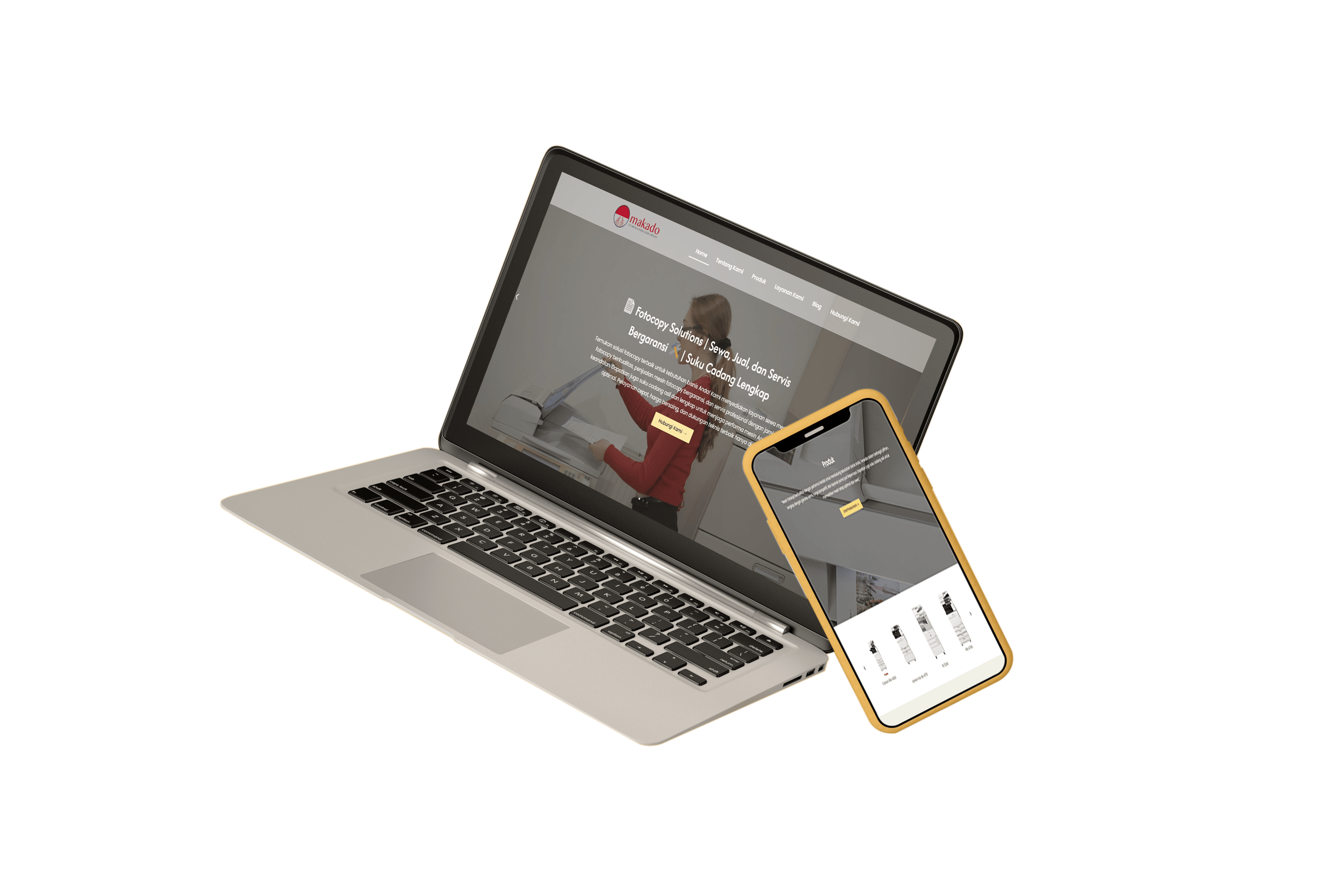 Mockup project Makado - Solusi E-commerce Terpadu